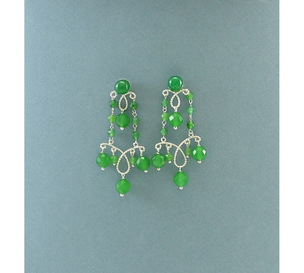 JE357 Green Agate Earring JE357 Green Agate Earring