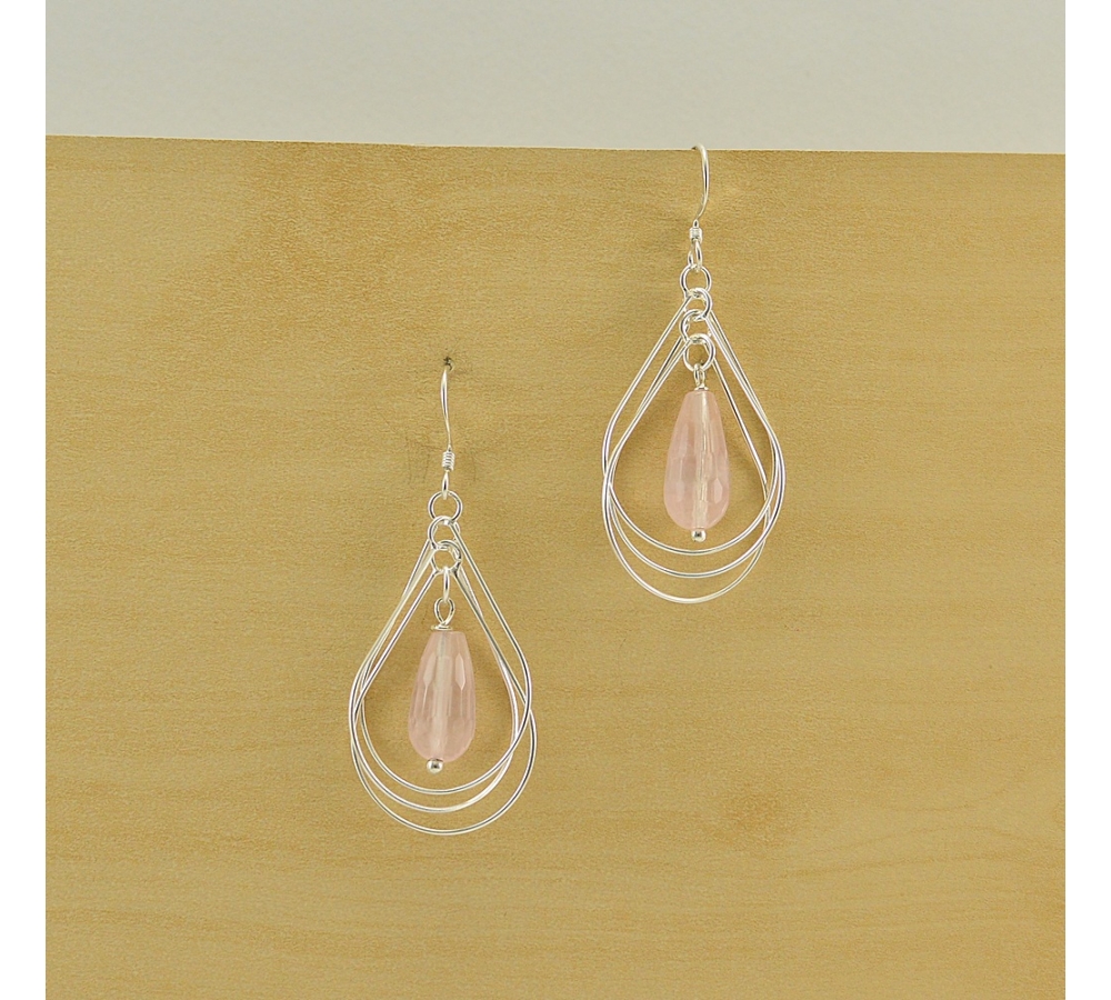 JE343 Rose Quartz Earring JE343 Rose Quartz Earring