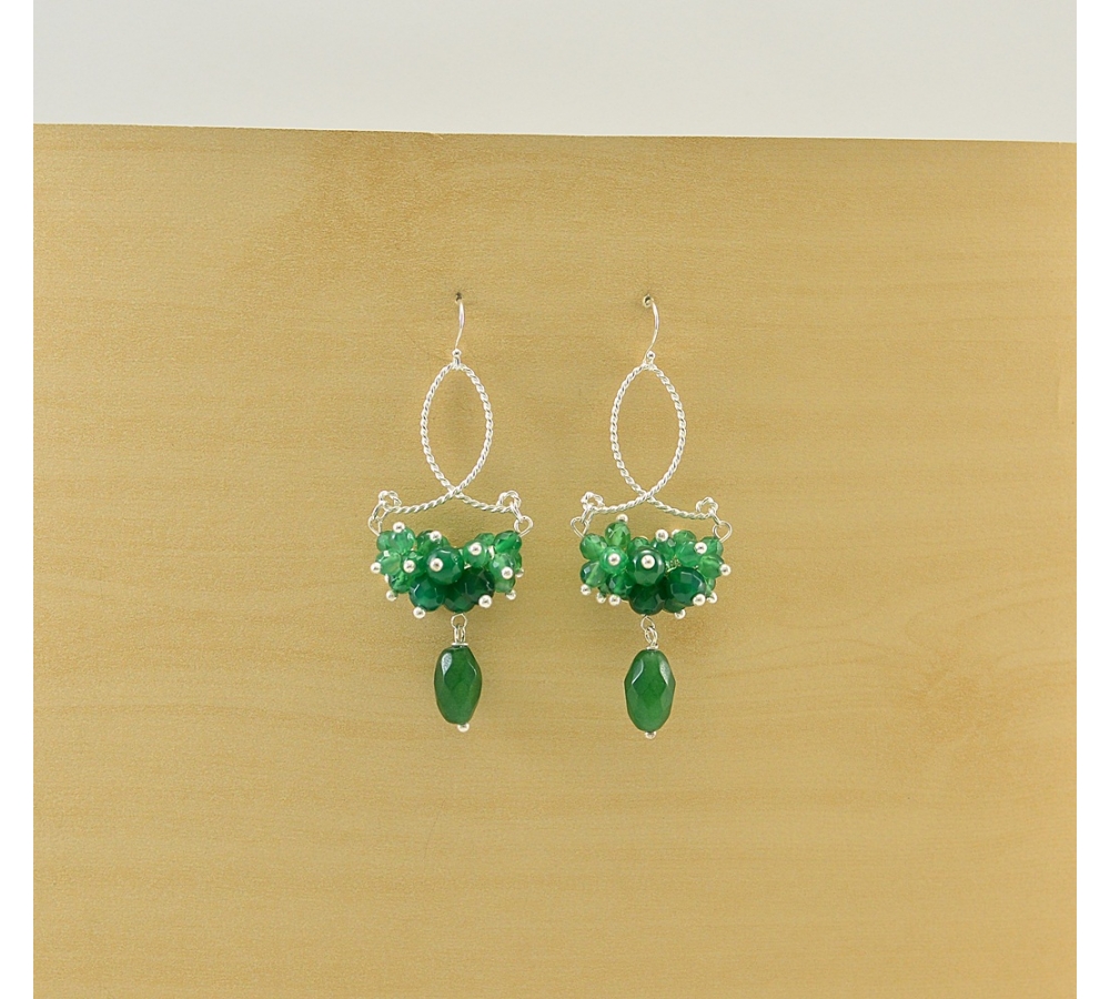 JE330 Green Agate Earring JE330 Green Agate Earring
